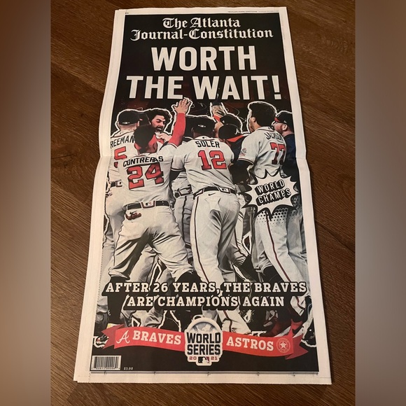 Atlanta Braves World Series Newspaper - Picture 4 of 6